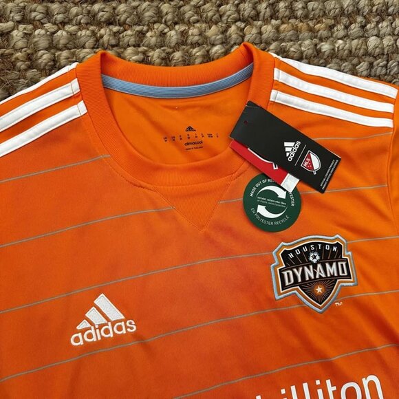 New Houston Dynamo adidas MLS Home Authentic Primary Jersey - Orange Texas (Medi - Picture 1 of 6